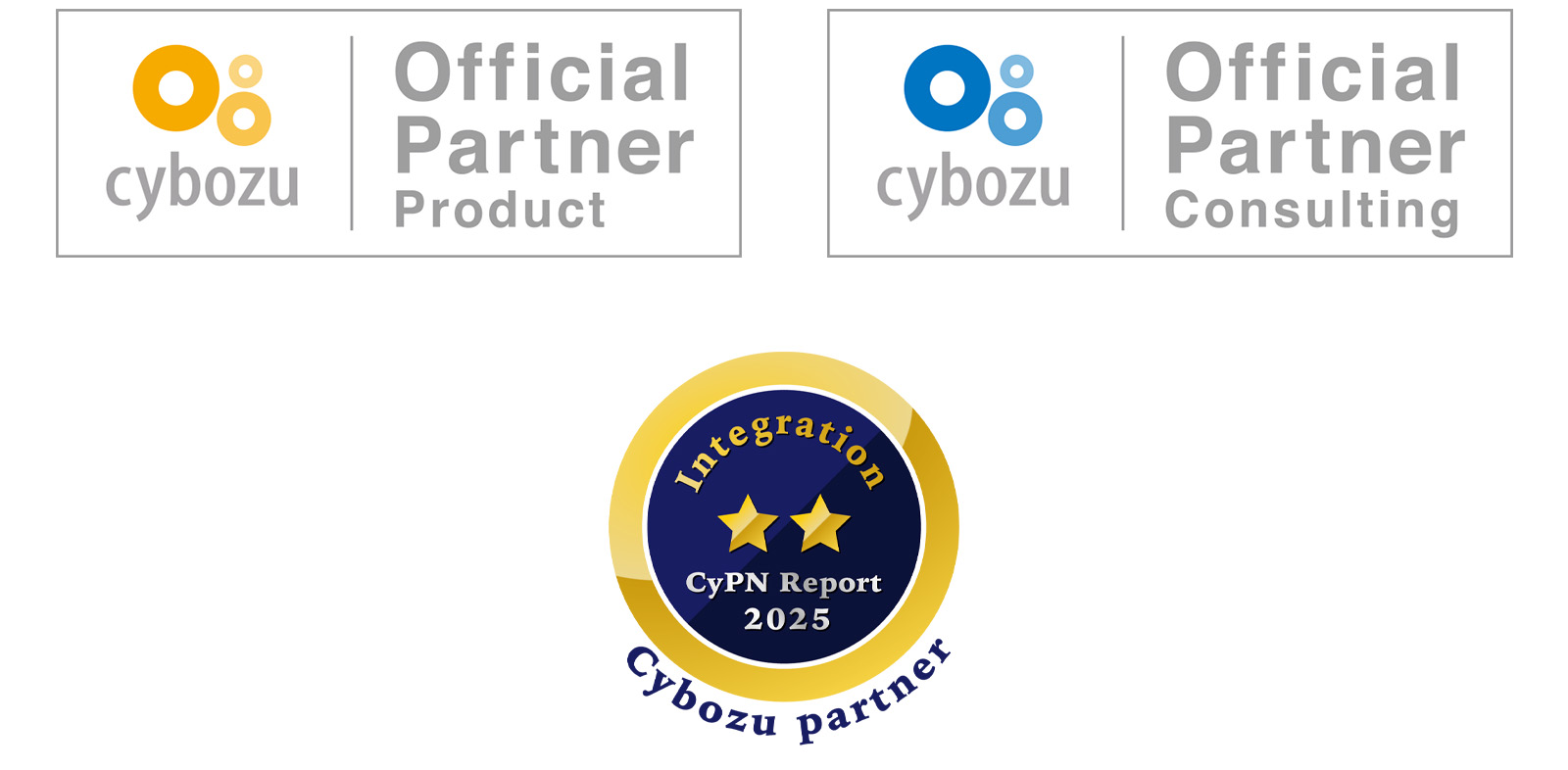 Cybozu Official partnerバナー2種,2つ星