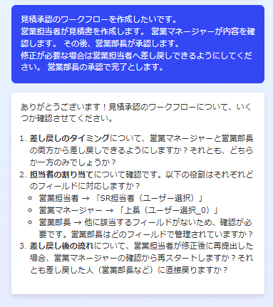 承認順序や差し戻し時の扱いなどについて確認が行われる
