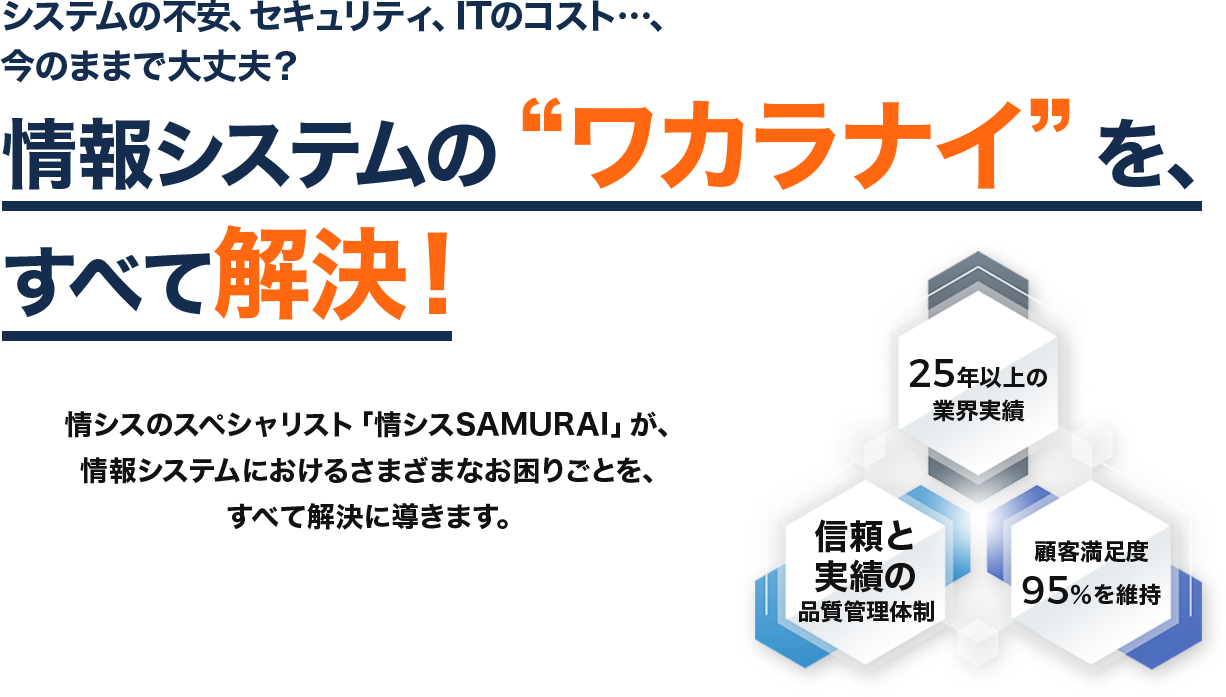 情報システムの“ワカラナイ”を、すべて解決！