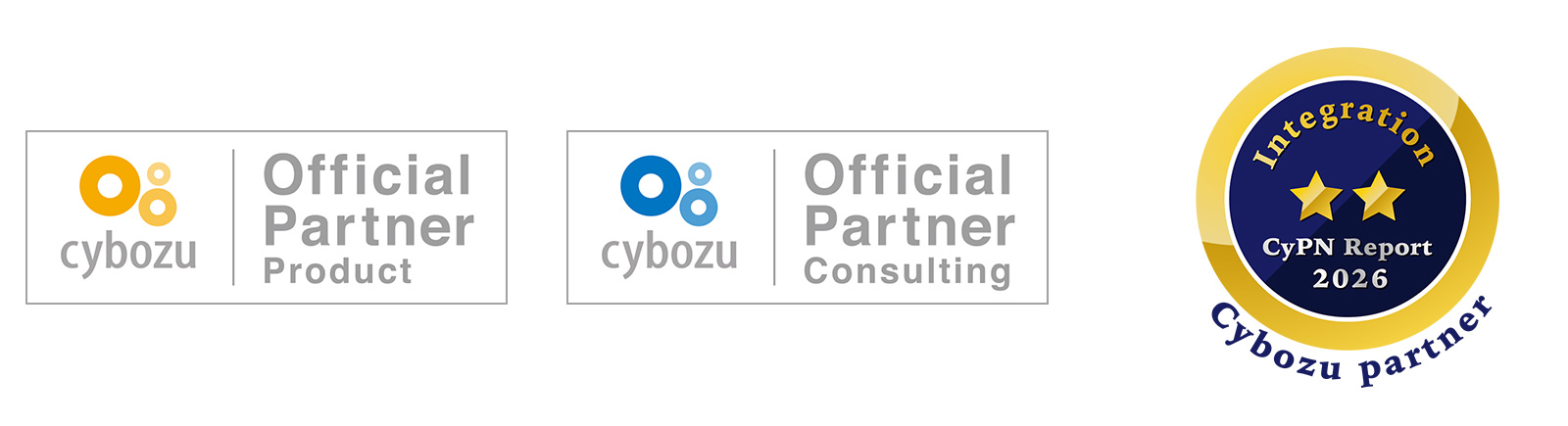 Cybozu Official Partner2種バナー、2つ星