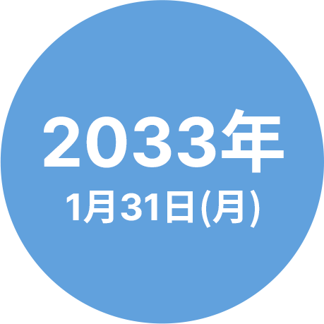 2033年1月31日(月)